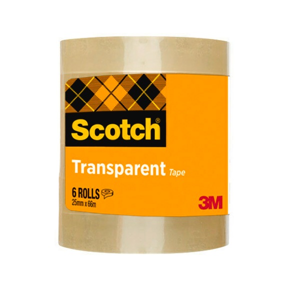 3M Scotch (R) 508 Transparent adhesive tape 25 mm x 66 m 6 rolls 7100213208 - Adhesive film