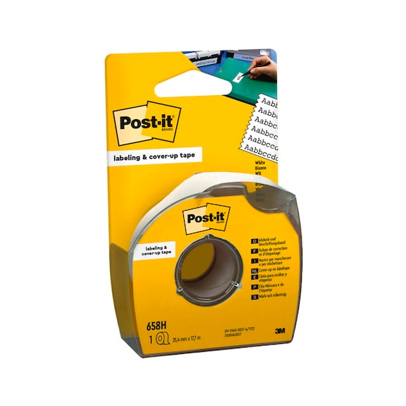 3M Post-it (R) Abdeck- und Beschriftungsband 25,4 mm x 17,7 m weiß 7100222076 - Klebefilm