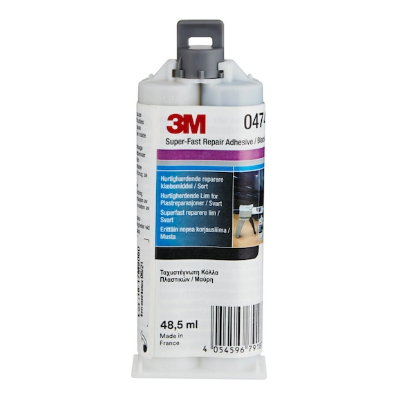 3M Superfast Plastic Adhesive Black 12 x 50 ml 04748 7100222742 - Adhesive (technical, other)