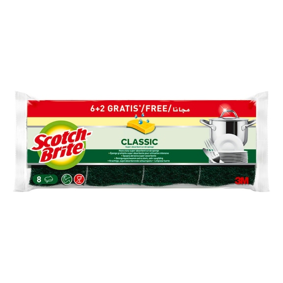 3M Scotch-Brite (R) Classic natural fiber cleaning sponge 8 pieces 7100244073 - Cloth, sponge, rag, fleece (other)