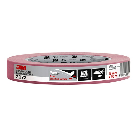 3M Painter's masking tape 2072 pink 18 mm x 50 m 7100248173 - Paper tape