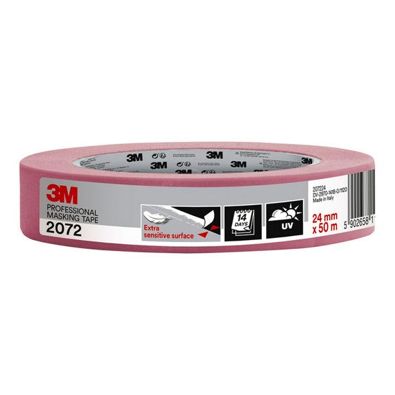 3M Painter's masking tape 2072 pink 24 mm x 50 m 7100248227 - Paper tape