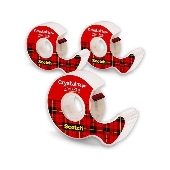 3M Scotch (R) Crystal Transparent Adhesive Tape 19 mm x 25 m 3 pieces 7100255738 - Adhesive film