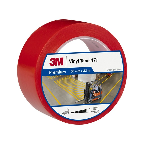 3M Soft PVC Adhesive Tape 471 Blue 50 mm x 33 m 0.14 mm 7100260125 - PVC adhesive tape