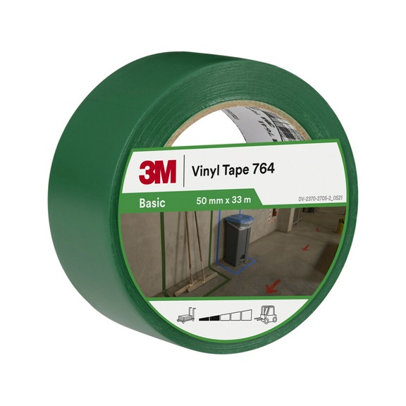 3M All-purpose PVC adhesive tape 764 Green 50 mm x 33 m 0.13 mm 7100260280 - PVC adhesive tape