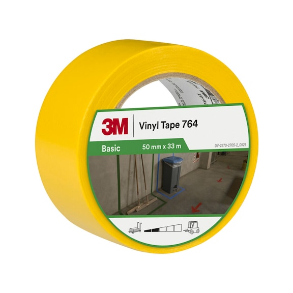 3M All-purpose PVC adhesive tape 764 Yellow 50 mm x 33 m 0.13 mm 7100260285 - PVC adhesive tape