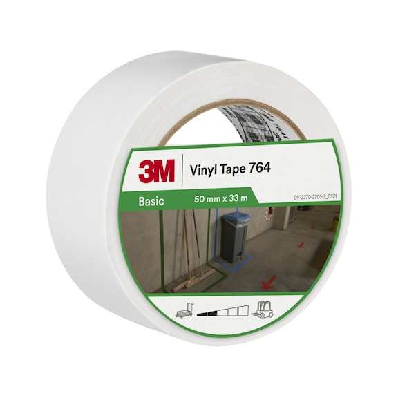 3M All-purpose PVC adhesive tape 764 White 50 mm x 33 m 0.13 mm 7100260286 - PVC adhesive tape