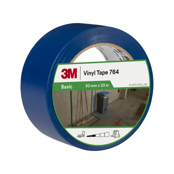 3M All Purpose PVC Adhesive Tape 764 Blue 50 mm x 33 m 0.13 mm 7100260288 - PVC adhesive tape