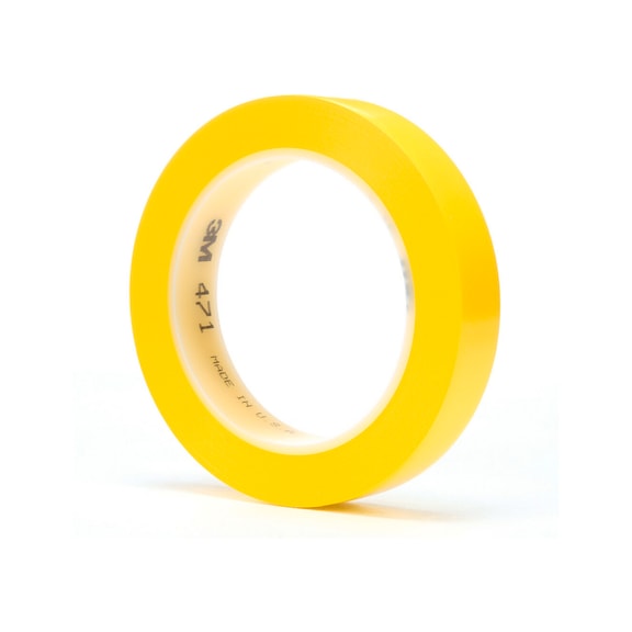 3M Soft PVC Adhesive Tape 471 Yellow 19 mm x 33 m 0.14 mm 7100260585 - PVC adhesive tape