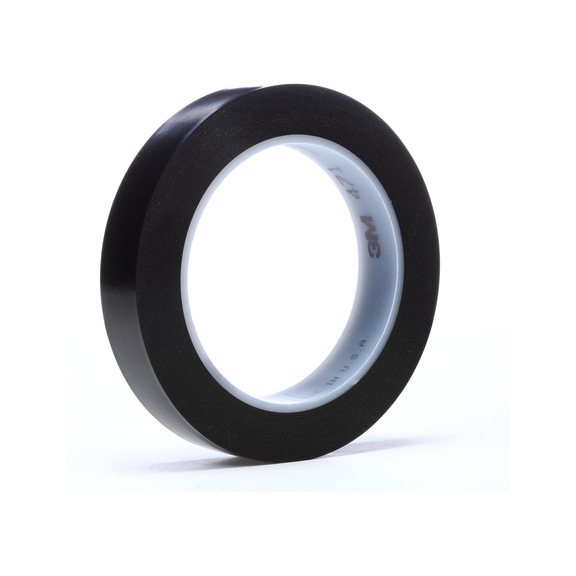 3M Soft PVC Adhesive Tape 471 Black 19 mm x 33 m 0.14 mm 7100260596 - PVC adhesive tape