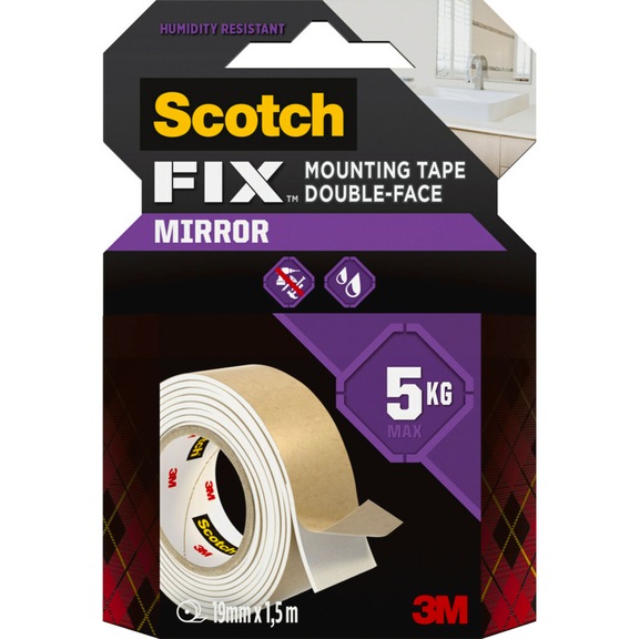 3M Scotch-Fix (TM) mirror mounting tape 4496W-1915-MR 19 mm x 1.5 m 7100263198 - Mounting tape