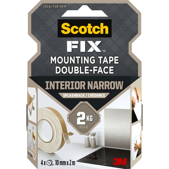 3M Scotch-Fix (TM) mounting tape for splash guards 10 mm x 2 m 4 rolls 7100263855 - Mounting tape