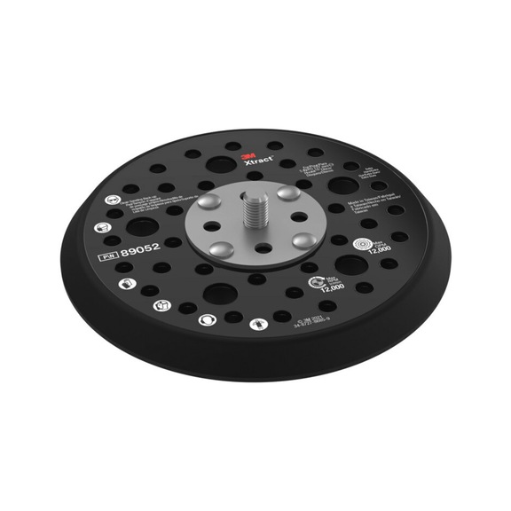 3M Xtract (TM) Hookit (TM) backing pad 89052 extra hard 125 mm 7100273845 - Backing pad without adhesive function