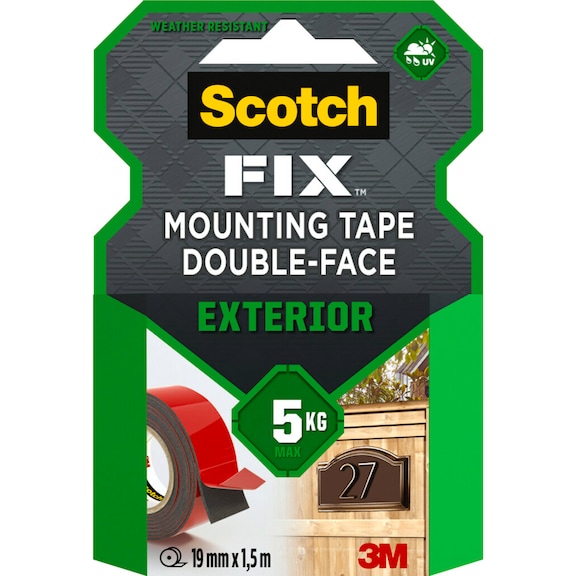 3M Scotch-Fix (TM) external mounting tape 411-1915-P 19 mm x 1.5 m 7100274278 - Mounting tape