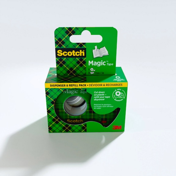 3M Scotch (R) Magic (TM) adhesive tape 19 mm x 7.5 m 2 rolls dispenser 7100275578 - Adhesive film