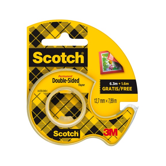 3M Scotch (R) adhesive tape 12.7 mm x 7.89 m with hand dispenser 7100277167 - 3M adhesive tape double-sided (not specified)