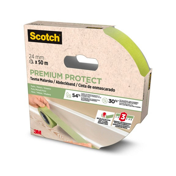3M Scotch (R) Premium Protect painter's masking tape 24 mm x 50 m 7100288911 - Paper tape