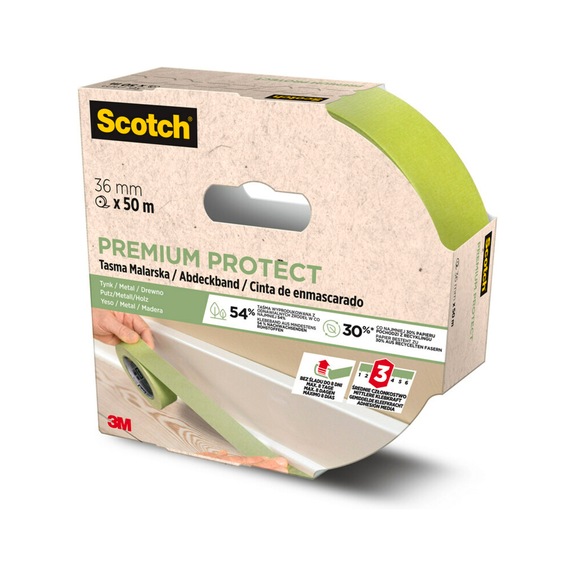 3M Scotch (R) Premium Protect painter's masking tape 36 mm x 50 m 7100288912 - Paper tape