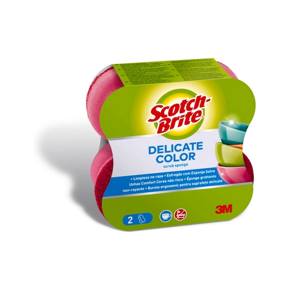 3M Scotch-Brite (R) Delicate Color Comfort cleaning sponge 2 pieces 7100301700 - Cloth, sponge, rag, fleece (other)