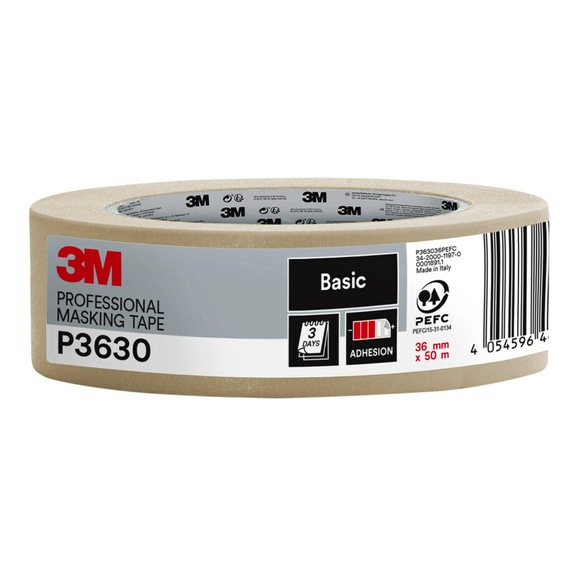 3M Painter's masking tape P3630 36 mm x 50 m 70% PEFC SGSCH-PEFC-COC-110078 7100302209 - Paper tape