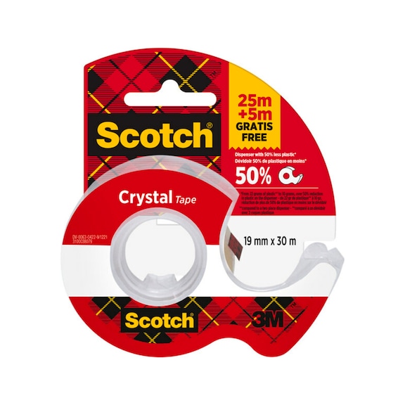 3M Scotch (R) Crystal Klebeband 19 mm x 25 m 7100308146 - Klebefilm