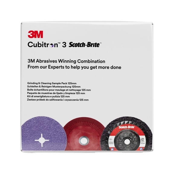 3M sanding and cleaning set 125 mm 3-pack 7100311792 - Non-woven grinding wheel