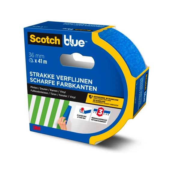 3M ScotchBlue (TM) painter's masking tape 36 mm x 41 m 7100324365 - Paper tape