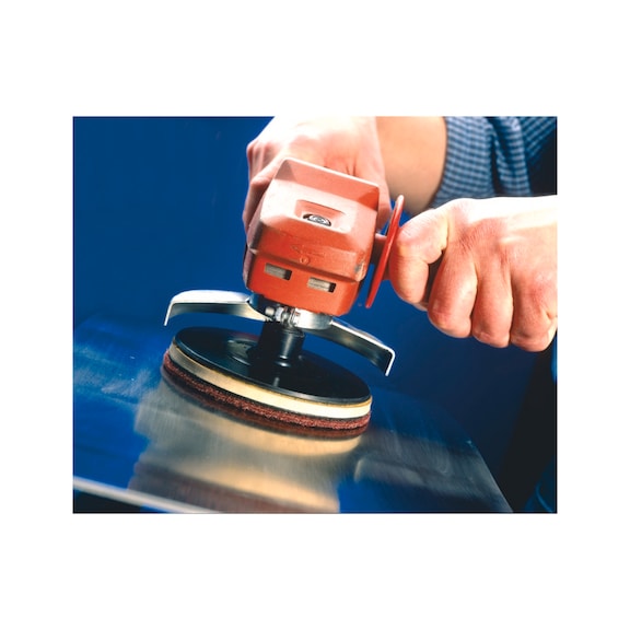 PFERD POLIVLIES-Klettronde PVKR Korund Durchmesser 115 mm A100G - Schleifwerkzeug aus Schleifmittel auf Unterlage