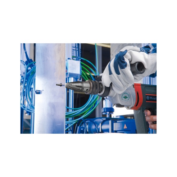 PFERD step drill HSS 14 drill steps diameter 4-30mm 3-surface shank 10mm - Step drill with morse taper