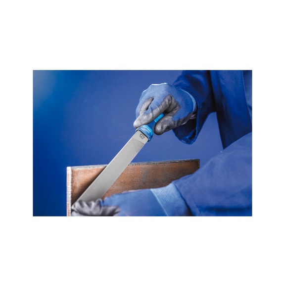 PFERD hobby file with handle, flat stump 200mm cross cut 1/single cut 2 - Workshop file