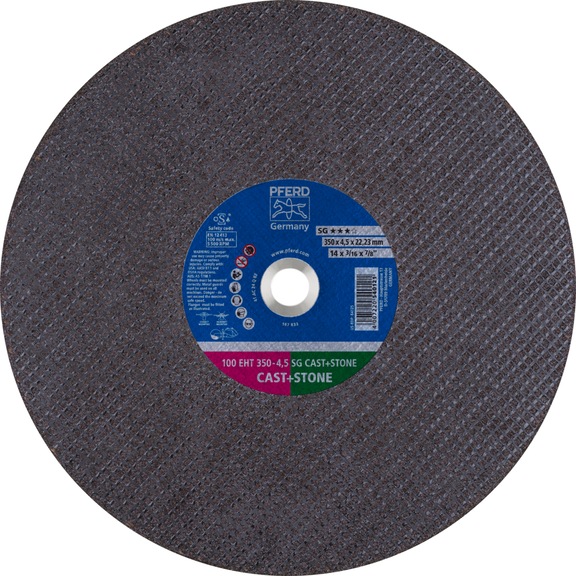 PFERD Cut-off wheel EHT 350x4.5x22.23 mm SG CAST STONE for cast iron - Cut-off wheel