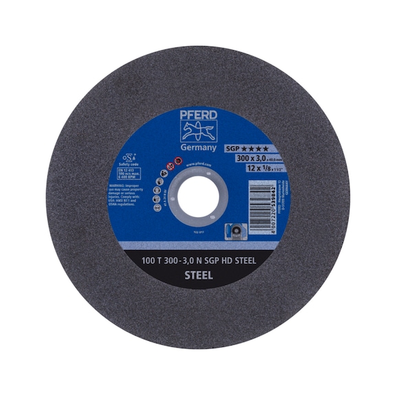 PFERD Stationäre Trennscheibe T 300x3,0x40mm weicht HD STEEL für Stahl 100m/s - Trennschleifscheibe