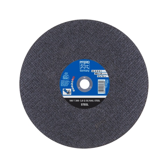 PFERD rail separating washer T 300x3.8x22.23mm SG RAIL line for railroad rails - Cut-off wheel