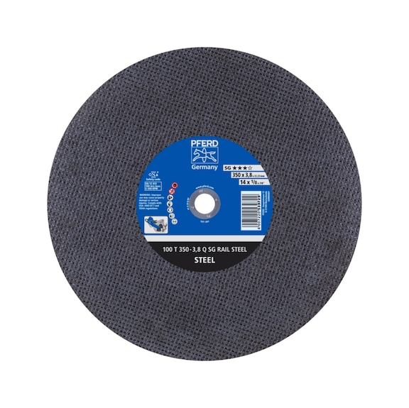 PFERD rail separating washer T 350x3.8x22.23mm SG RAIL line for railroad rails - Cut-off wheel