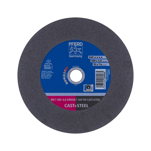 PFERD Stationary cut-off wheel T 400x4.8x40mm very hard HD CAST STEEL for cast iron - Cut-off wheel