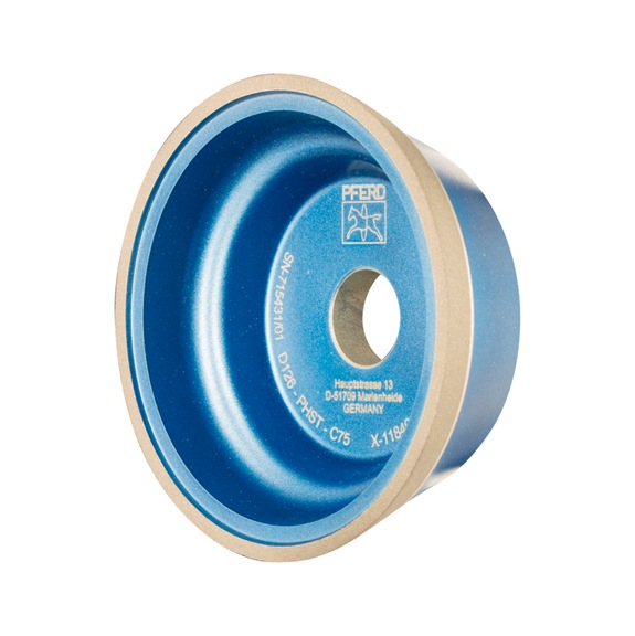 PFERD Diamant-Schleifscheibe Kunstharz 11V9 PHST 178mm D126 mittel Trocken - Schleifwerkzeug mit Diamant oder Bornitrid mit Bohrung