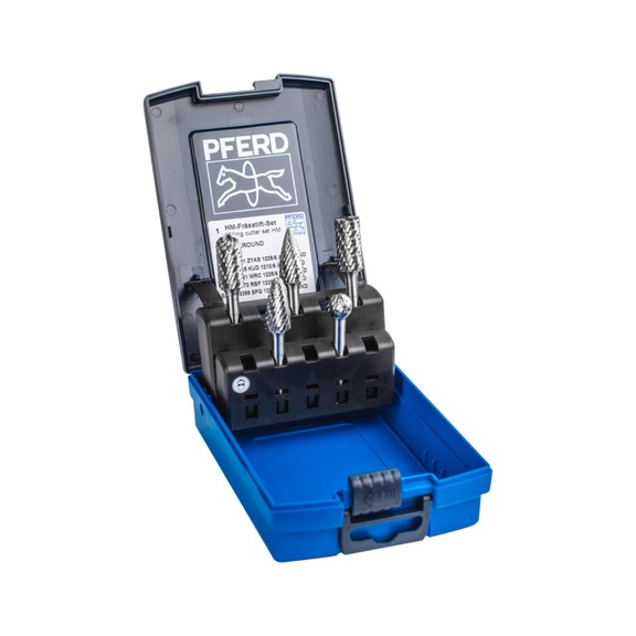 PFERD carbide burr set ALLROUND 5-piece diameter 12mm shank 6mm - Rotor milling cutter