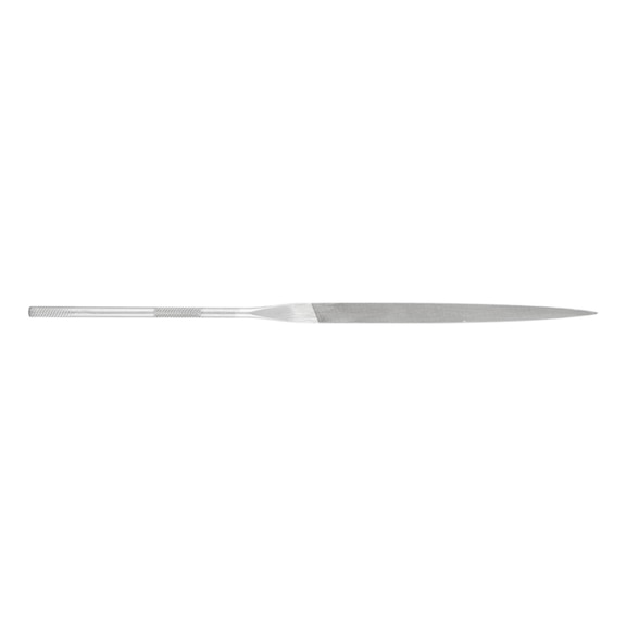 Precision needle file, flat blunt, round edge, 160 mm, Swiss cut 2 - Needle file