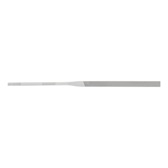 Precision needle file, flat end, round edge, 160 mm, Swiss cut 0, coarse - Needle file
