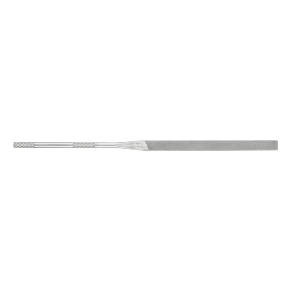 Precision needle file, flat end, round edge, 160 mm, Swiss cut 1, medium - Needle file
