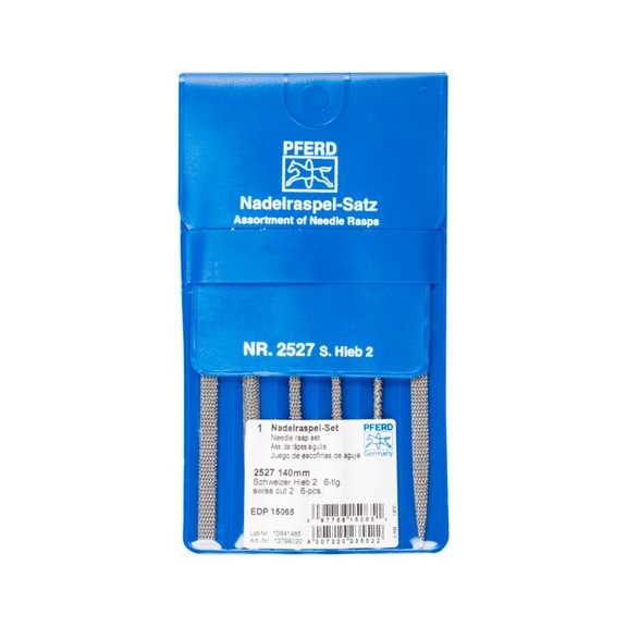 Needle rasp set, 6 pieces in plastic bag, 140 mm Swiss cut 2 for wood - File, rasp, plane (other)