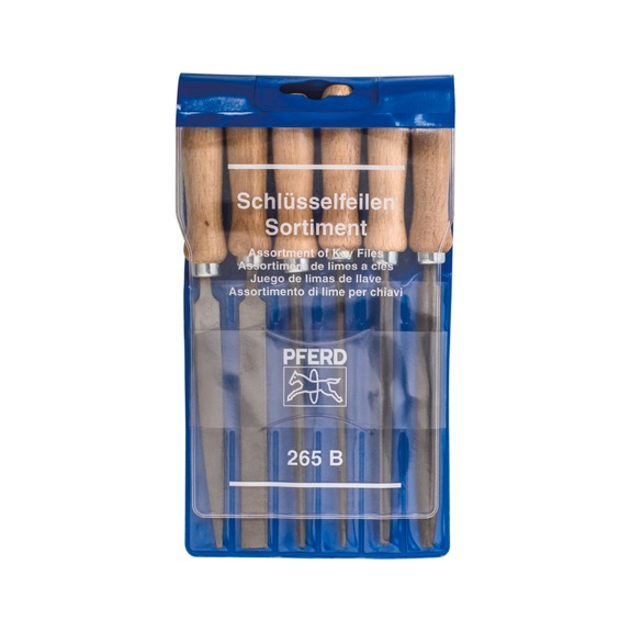 PFERD Schlüsselfeilen-Set mit Holzheft 6-teilig 100mm Hieb 2 265 B - Schlüsselfeile