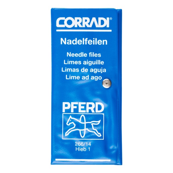 PFERD precision needle file set 12-piece in roll-up pouch 140mm Swiss cut 1 - Needle file
