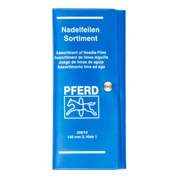 Precision needle file set, 12 pieces in roll-up bag, 140 mm Swiss cut 1 medium - Needle file