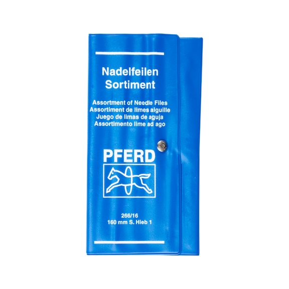 Precision needle file set, 12 pieces in roll-up bag, 160 mm, Swiss cut 1, medium - Needle file