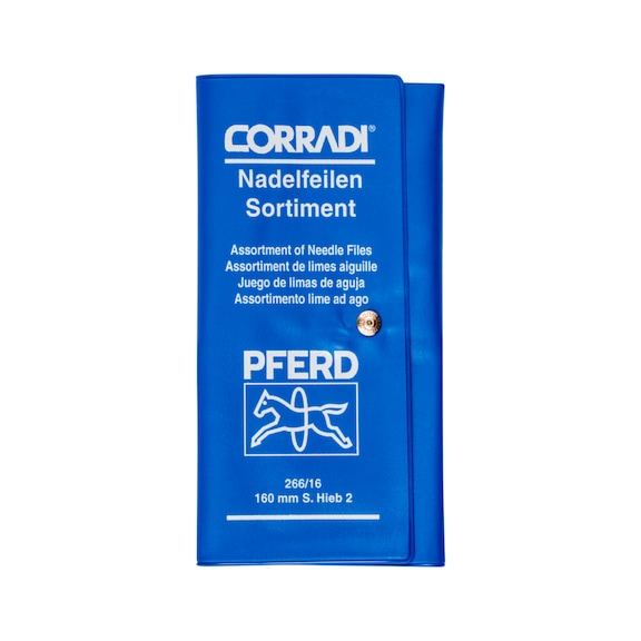 PFERD precision needle file set 12-piece in roll-up pouch 160mm Swiss cut 2 - Needle file