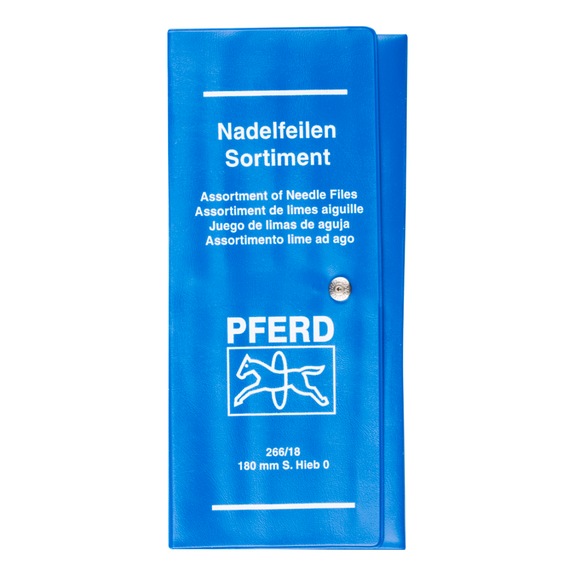 Precision needle file set, 12 pieces in roll bag, 180 mm, Swiss cut 0, coarse - Needle file