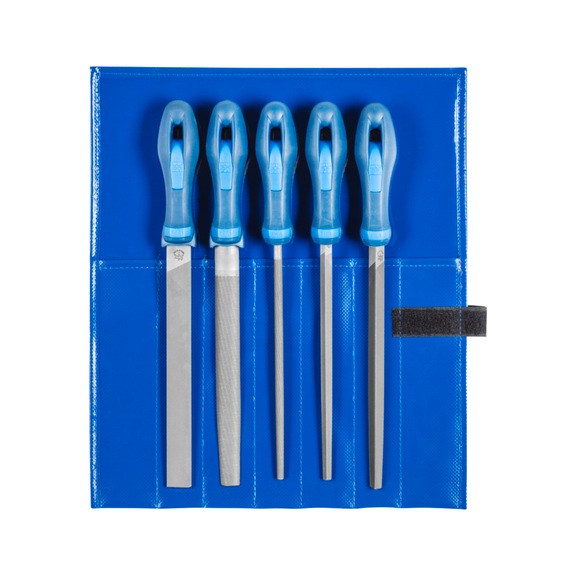 PFERD workshop file set WR 5-piece in roll bag 200mm cut 1 coarse - Workshop file