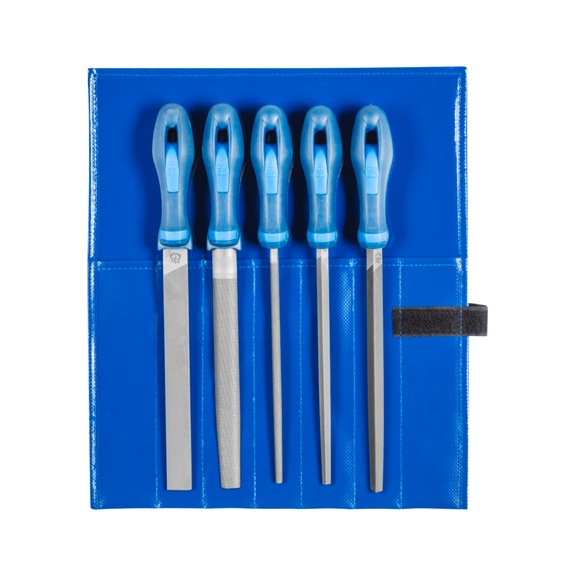 PFERD workshop file set WR 5-piece in roll bag 200mm cut 3 fine machining - Workshop file
