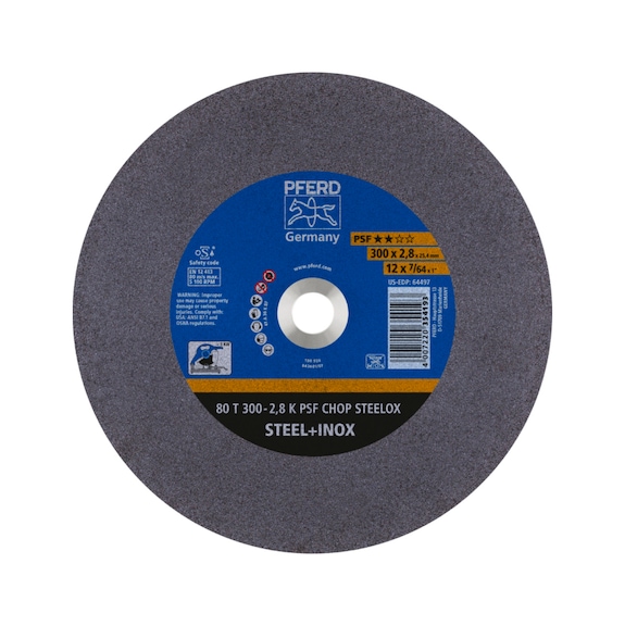 PFERD Trennscheibe Metallkreissäge T 300x2,8x25,4 mm Linie PSF CHOP STEELOX - Trennschleifscheibe